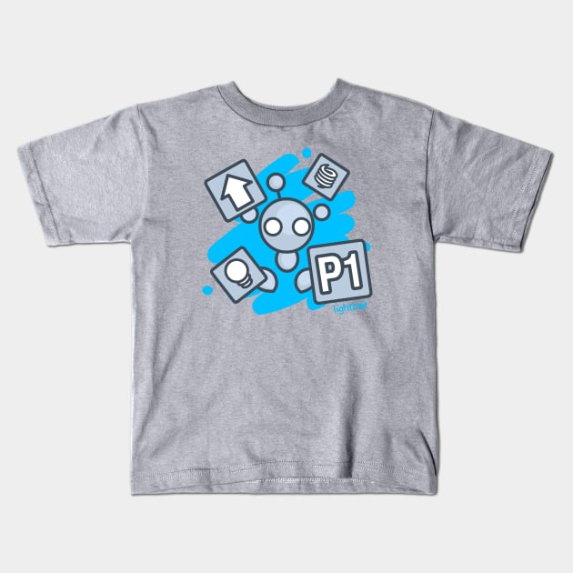 Lightbot Blue Kids T-Shirt by Lightbot